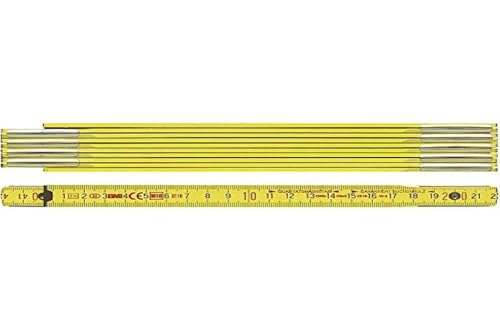 BMI 972900200 Holzgliedermaßstab aus Buchenholz, Gliederstärke 3 mm, Gelb von BMI