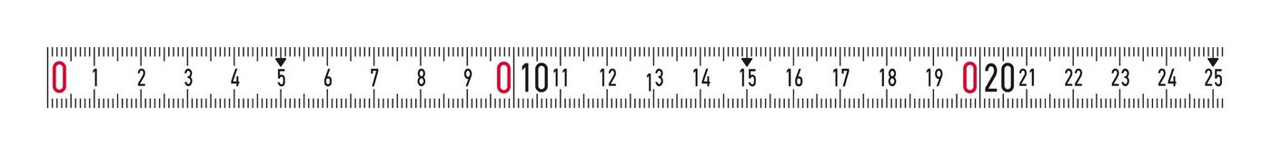BMI Maßband, Bandmaß weiß 10m x 13 mm selbstklebend LNR-SK von BMI