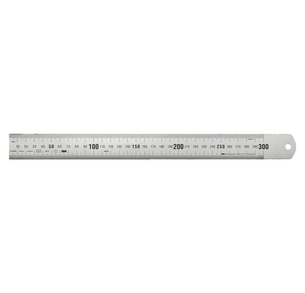 BMI Maßband Präzisions-Stahlmaßstab EG I, Länge 300 mm von BMI