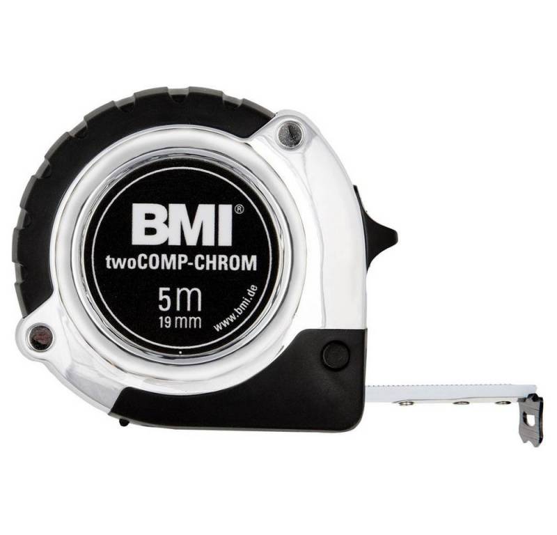 BMI Maßband Taschenbandmaß twoComp-CHROM Länge 5m von BMI