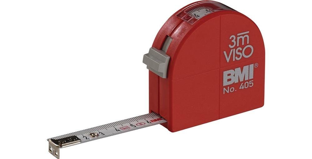 BMI Maßband Taschenrollbandmaß VISO Länge 3 m Breite 16 mm mm/cm EG II Polyamid Sichtfenster von BMI