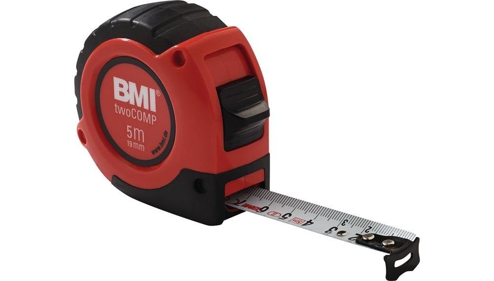 BMI Maßband Taschenrollbandmaß twoComp Länge 8 m Breite 25 mm mm/cm EG II ABS Automatic von BMI