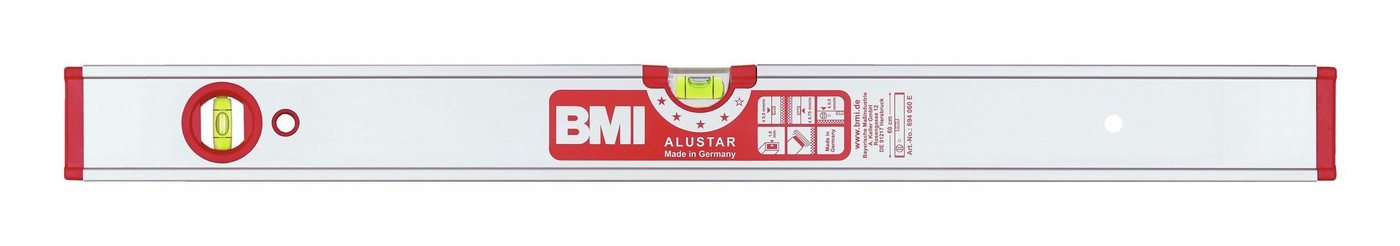 BMI Wasserwaage, LM ALUSTAR 180 cm eloxiert mit 3 Libellen von BMI