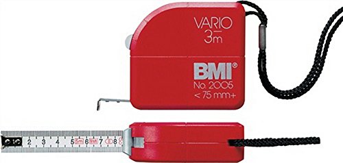BMI 411241120 Taschenbandmaß"Vario" 2m mit Teilung von BMI