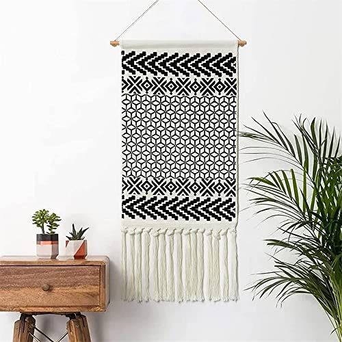 BMIDRUT Makramee gewebter Wandbehang, Wandteppich, Bohemian-Stil, Heimdekoration, Boho-Hintergrund, Wohnheim, Zimmer, Türdekoration, 50 x 85 cm (C2) von BMIDRUT