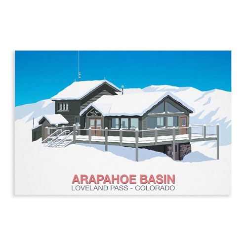 BMIQWAHG Arapahoe Basin Poster auf Leinwand, Poster, Schlafzimmer, Dekoration, Landschaft, Büro, Raumdekoration, Geschenk, 40 x 60 cm von BMIQWAHG