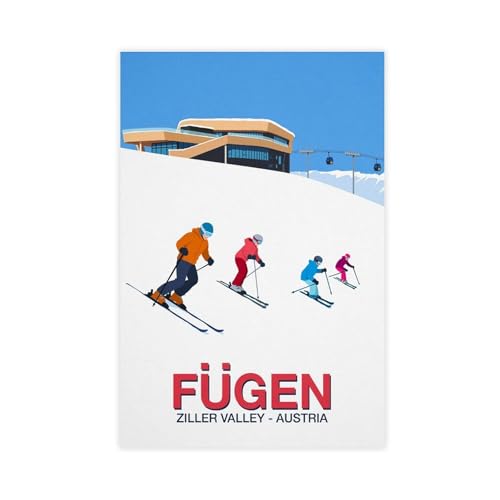 BMIQWAHG Fugen Skigebiets-Poster, Leinwand-Poster, Wandkunst, Dekordruck, Bild Gemälde für Wohnzimmer, Schlafzimmer, Dekoration, 40 x 60 cm BMIQWAHG Fugen Skigebiets-Poster, Leinwand-Poster, Wandkunst, Dekordruck, Bild Gemälde für Wohnzimmer, Schlafzimmer, Dekoration, 40 x 60 cm von BMIQWAHG