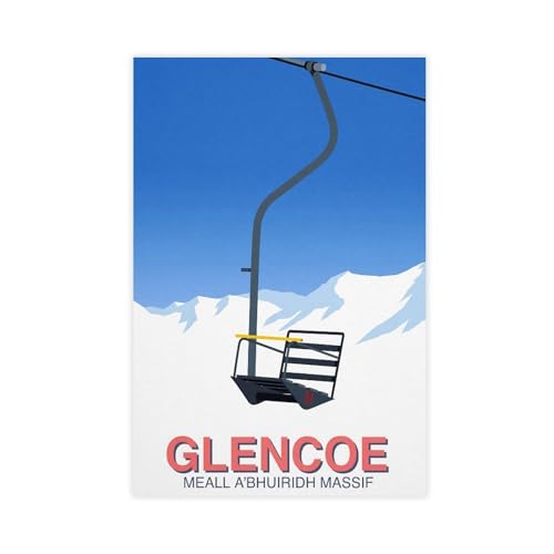 BMIQWAHG Glencoe Ski-Poster, Leinwand-Poster, Wandkunst, Dekordruck, Bild, Gemälde für Wohnzimmer, Schlafzimmer, Dekoration, 50 x 75 cm BMIQWAHG Glencoe Ski-Poster, Leinwand-Poster, Wandkunst, Dekordruck, Bild, Gemälde für Wohnzimmer, Schlafzimmer, Dekoration, 50 x 75 cm von BMIQWAHG
