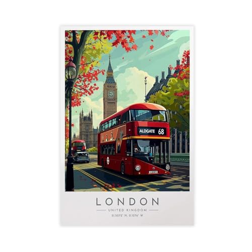 BMIQWAHG London-Reise-Poster, Kunst-Leinwand-Poster, Schlafzimmerdekoration, Landschaft, Büro, Raumdekoration, Geschenk, 40 x 60 cm BMIQWAHG London-Reise-Poster, Kunst-Leinwand-Poster, Schlafzimmerdekoration, Landschaft, Büro, Raumdekoration, Geschenk, 40 x 60 cm von BMIQWAHG