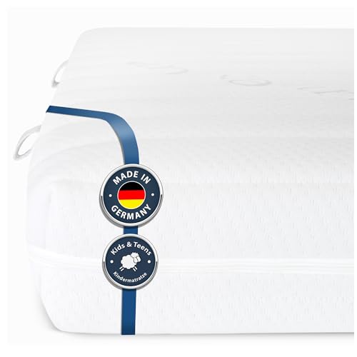 BMM Kindermatratze Razze 140x200cm Härtegrad H2/ Kaltschaummatratze Öko-Tex Zertifiziert/Jugendmatratze für alle Betten/Matratzen produziert in Deutschland von BMM