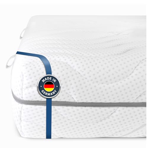 BMM Matratze 160x190 cm Komfort 19 Härtegrad H2 medium/Kaltschaummatratze Öko-Tex Zertifiziert/orthopädische 7 Zonen Matratze Höhe 19 cm/Matratzen produziert in Deutschland von BMM