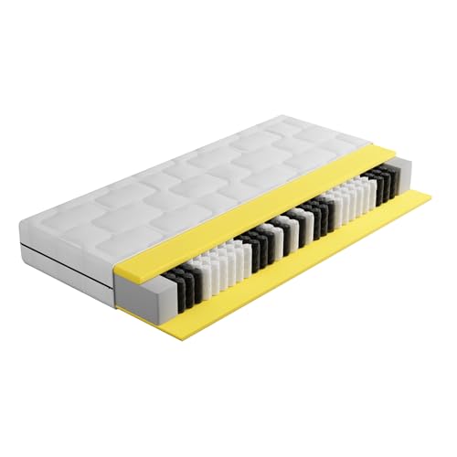 BMM Matratze 80x200 cm Ortho Medic Plus Taschenfederkernmatratze Härtegrad H2/Öko-Tex Zertifiziert/ergonomische 7 Zonen Matratze Höhe 25 cm/Matratzen produziert in Deutschland BMM Matratze 80x200 cm Ortho Medic Plus Taschenfederkernmatratze Härtegrad H2/Öko-Tex Zertifiziert/ergonomische 7 Zonen Matratze Höhe 25 cm/Matratzen produziert in Deutschland von BMM