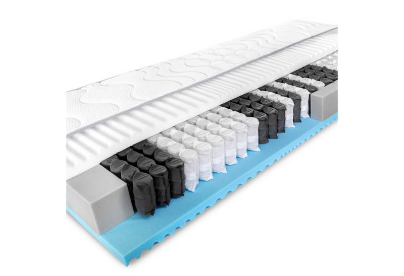 Taschenfederkernmatratze BMM Matratze Komfort 23 TFK, BMM, 23 cm hoch, ergonomischer 7-Zonen Taschenfederkern, SilverCare Klima-Border Bezug von BMM