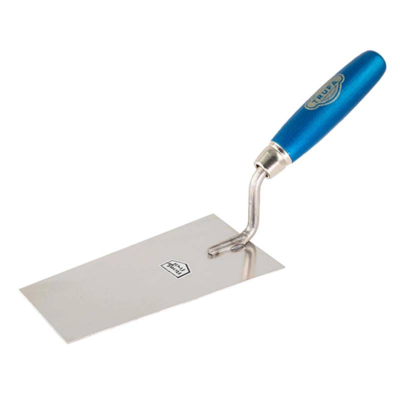 BMSC24 Berner Putzkelle 16cm Rostfrei mit Holzgriff Blau Maurerkelle von BMSC24