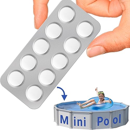 100 Mini Chlortabletten 2g schnelllöslich für Pool & Spa | Whirlpool, Planschbecken, Kinderpool | Chlor Tabs im Blister von BMUT