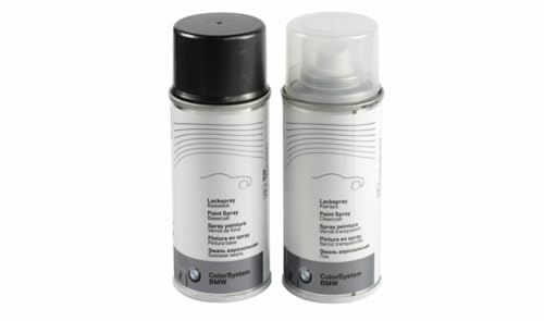 BMW Originalfarbtöne Lackspray-Sets in Felgenfarbe mit Klarlack 2x 150 ml Ausbesserungslack (Sparkling Graphit met. A22) von BMW