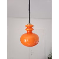 Vintage Orange Glas Hängelampe/Space Age Deckenlampe Peill & Putzler Lampe/Mid Century Hängelampe/Mcm von BMvintageArt