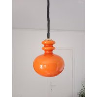 Vintage Orange Glas Pendellampe/Space Age Deckenleuchte Peill & Putzler Lampe/Mid Century Hängelampe/Mcm Hängelampe von BMvintageArt