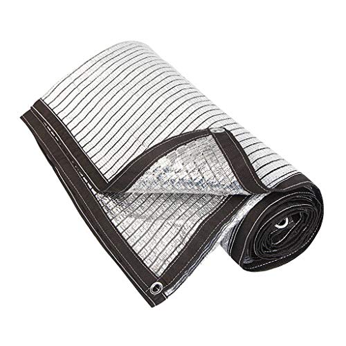 Schattennetz Auto Sonnenschutz Aluminet Hund Sonnensegel Haustier, Autoschutz Schatten 3x6m Weich Kratzfes Schutzfolie Alufolie,Shade Cloth 4x5m Silber, für Terrasse Garten Hinterhof Pflanz(Size:1x1m) von BNALU