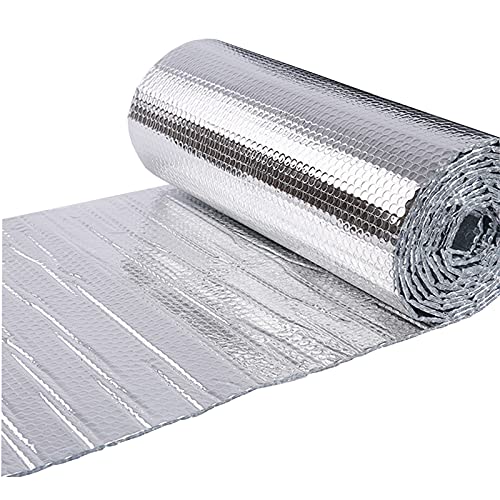 Selbstklebend Hitze Isoliert Thermo Und Isolierfolie Winterschutz für Campers Wohnwagen Wohnmobile Unterlage Und Hausgebrauch Doppelte Isolierfolie Luftpolsterfolie Für Den Einsa(Size:1x20m,Color:5mm) von BNALU