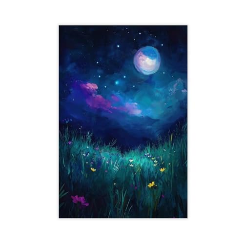 BNCEDJK . Leinwandposter, Motiv: Blumen, Bäume, Mond, Hexe, skurriles Poster, Schlafzimmer, Dekoration, Landschaftsdekoration, Geschenk, 30 x 45 cm BNCEDJK . Leinwandposter, Motiv: Blumen, Bäume, Mond, Hexe, skurriles Poster, Schlafzimmer, Dekoration, Landschaftsdekoration, Geschenk, 30 x 45 cm von BNCEDJK