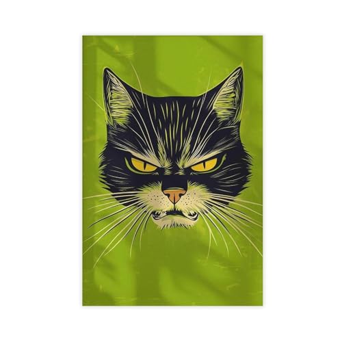 BNCEDJK Poster "Angry Green Cat", Leinwandposter, Schlafzimmer, Dekoration, Landschaftsdekoration, Geschenk, 30 x 45 cm BNCEDJK Poster "Angry Green Cat", Leinwandposter, Schlafzimmer, Dekoration, Landschaftsdekoration, Geschenk, 30 x 45 cm von BNCEDJK