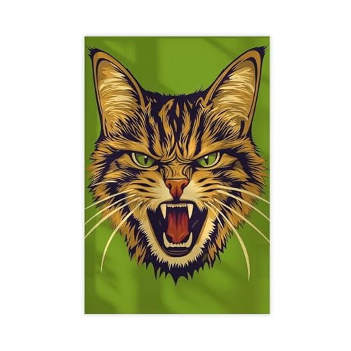 BNCEDJK Poster auf Leinwand, Motiv Wütende grüne Katze, Schlafzimmer, Dekoration, Landschaftsdekoration, Geschenk, 30 x 45 cm BNCEDJK Poster auf Leinwand, Motiv Wütende grüne Katze, Schlafzimmer, Dekoration, Landschaftsdekoration, Geschenk, 30 x 45 cm von BNCEDJK
