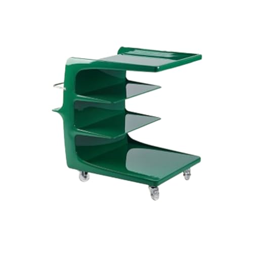 BNCXMO Sicherer und langlebiger Beistelltisch, Mehrschichtspeicher Universal Roller Side Table für Innenräume (transparente Asche) von BNCXMO