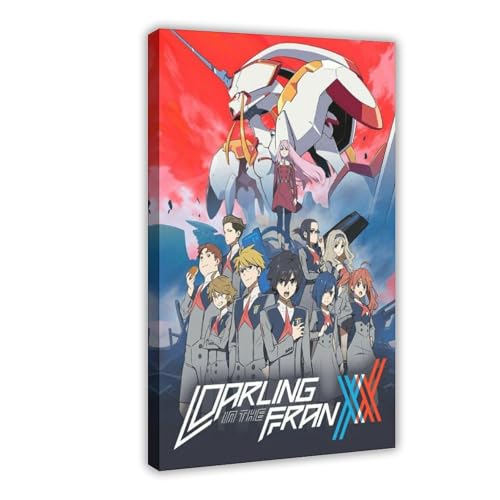 BNDFGF Leinwand-Poster, Motiv: Anime DARLING in The FRANXX (3), 50 x 75 cm von BNDFGF