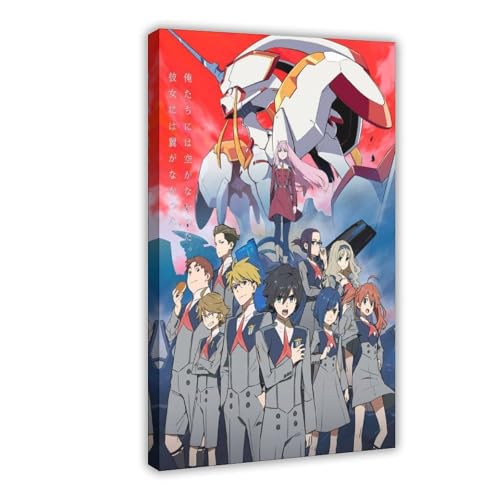 BNDFGF Leinwand-Poster, Motiv: Anime DARLING in The FRANXX (4), 60 x 90 cm von BNDFGF