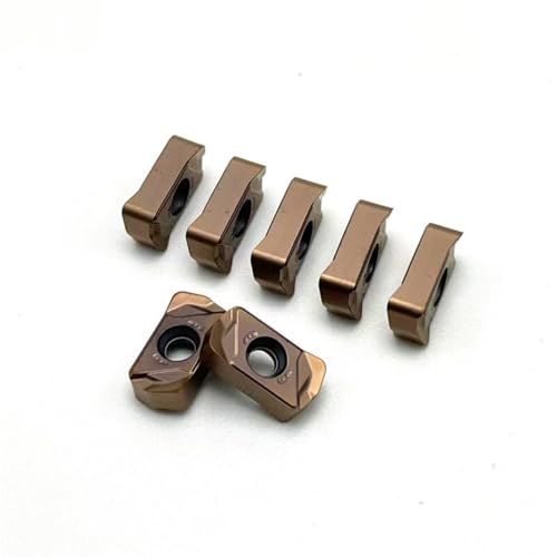 Drehwerkzeug, 10 Stück, Dreheinsatz LNMU0303ZER MJ AH130/AH725 Hartmetall, doppelseitig, Schnellvorschub, Schneidwerkzeug, Drehmaschine (LNMU0303ZER AH130) von BNEAIGHW