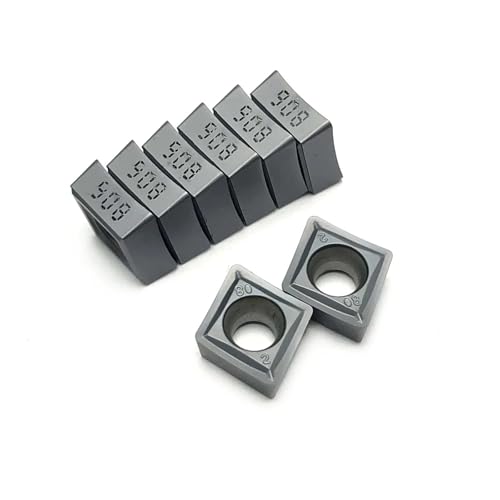 Drehwerkzeug, 10 Stück, Hartmetall-Einsatz CCMT09T304 SM IC907 IC908 CCMT09T308 SM IC907 IC908 interne CNC-Teile Drehmaschine Werkzeuge (CCMT 09T304-SM IC907) von BNEAIGHW