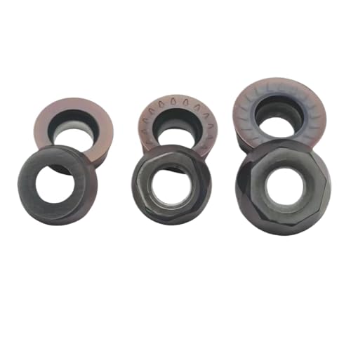 Drehwerkzeug, 10 Stück, RPMT10T3MOE RPMW1003MO RPMT1204MOE VP15TF Externer Hartmetall-Einsatz Drehmaschine Cutter Werkzeug Dreheinsatz Drehmaschine Werkzeuge (RPMT1204MOE VP15TF) von BNEAIGHW