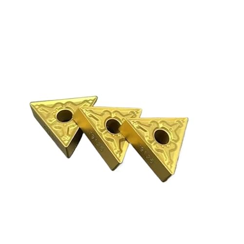 Drehwerkzeug, 10 Stück, TNMG160404 TNMG160408, Hartmetall-Einsätze, externe Stahlteile, Drehmaschine (TNMG160408 TM T9125) von BNEAIGHW