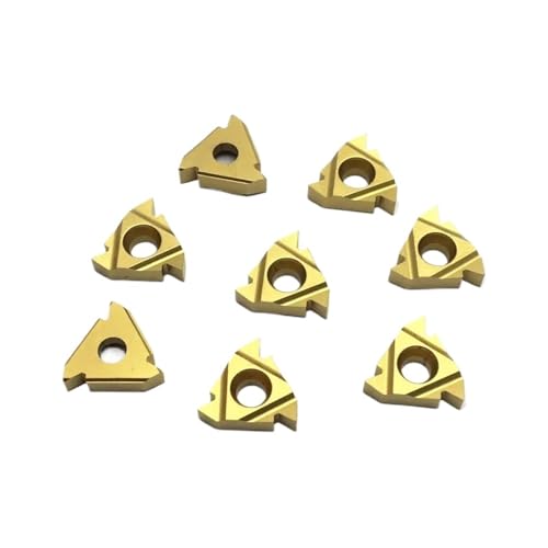 Drehwerkzeug 10 Stück Hartmetall-Gewindeeinsatz 11IR 11ER 16IR 16ER AG60 VP15TF / US735/UE6020 Gewinde-Drehwerkzeug-Drehmesser Drehwerkzeuge(MMT16IR AG60 US735) von BNEAIGHW