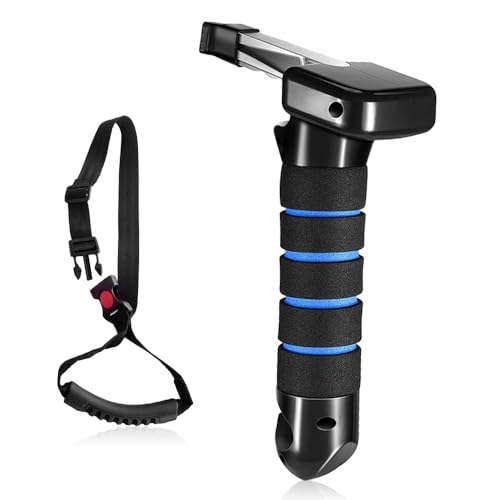 BNGXR 2 Stuck Auto Türgriff für ältere Menschen, Autohaltegriff Stützgriff Auto Multifunktionsgriff Fensterbrecher Autotürgriff MobilitäTshilfe für Cane (Blau) von BNGXR