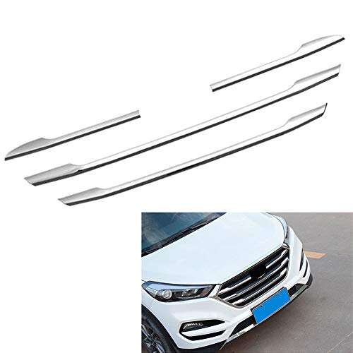 BNHHB Für Hyundai Tucson 2015-2018 ABS Chrom Kühlergrill Grill Leisten Blenden, Auto Grille Zubehör von BNHHB