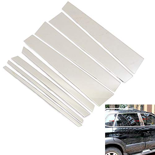 Lackschutz Folie Set Für B Säule Zierblenden Aufkleber Für Hyundai Tucson 2005-2010, Auto Edelstahl Autofenster Moulding Trim Fenstersäule B Säulenbesatz von BNHHB
