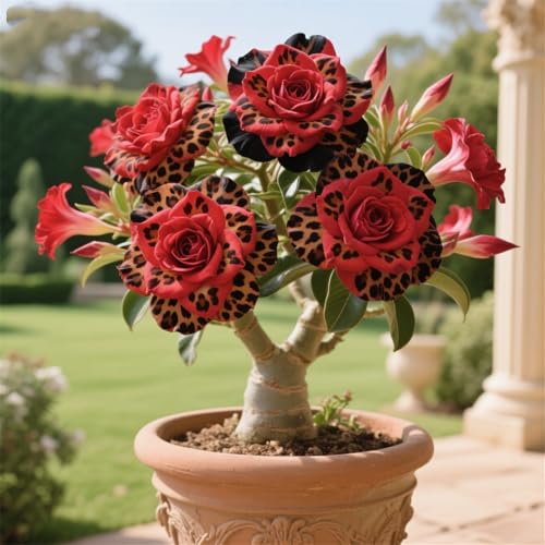 Wüstenrosen zum Anpflanzen/Herbstpflanzung für Frühlingsschönheit/Mehrjährig winterhart,gedeiht in Töpfen/(Wüstenrosenzwiebeln)-1rhizome-C von BNJKYUOKW