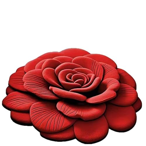 BNMKYTWASJP 3D-Blumen-Fußmatte, saugfähig, rutschfest, schnell trocknend, Fußmatte, Wohnzimmersofa, Couchtisch, Teppich (A-01,60 x 60 cm) von BNMKYTWASJP