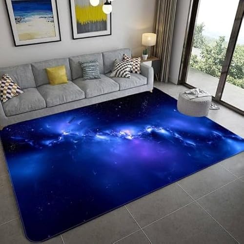 BNMKYTWASJP 3D Planet Teppich Schlafzimmer Nachttisch Teppich Vollbodenmatte Wohnzimmer (A-10,80 x 150 cm) von BNMKYTWASJP