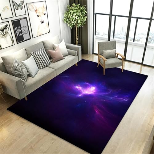 BNMKYTWASJP 3D Planet Teppich Schlafzimmer Nachttisch Teppich Vollbodenmatte Wohnzimmer (A-13,80 x 150 cm) von BNMKYTWASJP