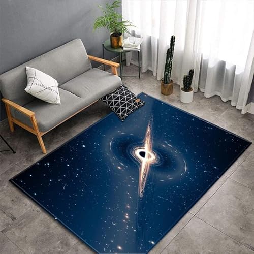 BNMKYTWASJP 3D-Planet-Teppich für Wohnzimmer, Schlafzimmer, Nachttisch, Bodenmatte, Hotel, Gastfamilie, dekorativer Teppich (A-9,80 x 160 cm) von BNMKYTWASJP