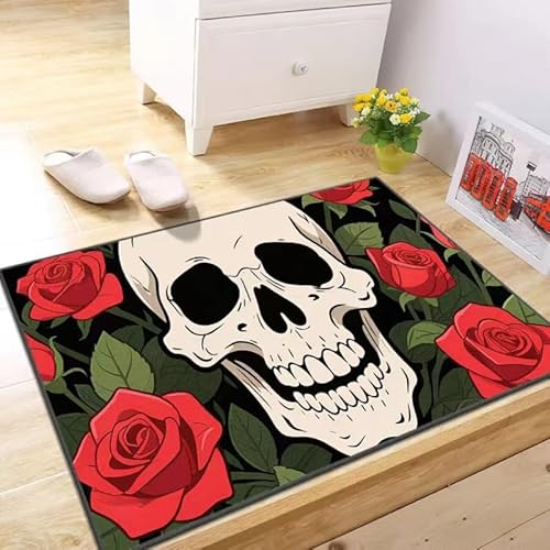 BNMKYTWASJP Halloween-Anti-Rutsch-Matte, Küchen-Set, schmutzabweisende und verschleißfeste Bodenmatte, saugfähige Fußmatte (Halloween 1,50 x 80 cm) von BNMKYTWASJP