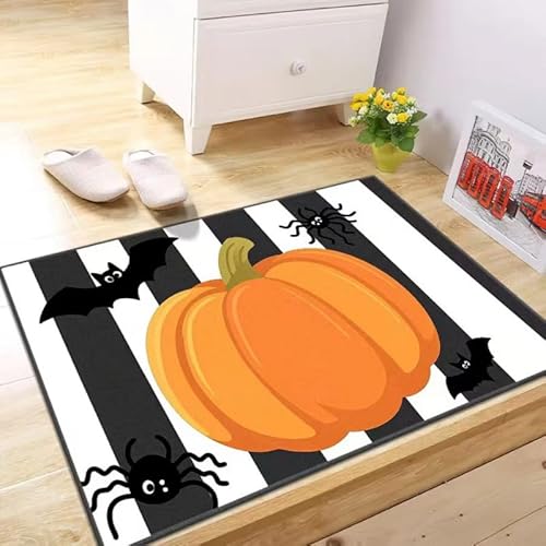 BNMKYTWASJP Halloween-Anti-Rutsch-Matte, Küchen-Set, schmutzabweisende und verschleißfeste Bodenmatte, saugfähige Fußmatte (Halloween 8,50 x 80 cm) von BNMKYTWASJP