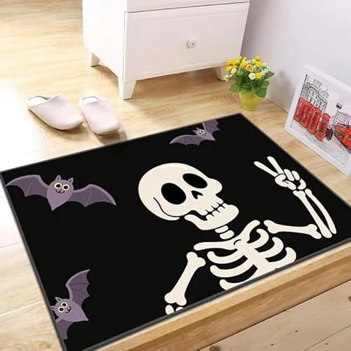 BNMKYTWASJP Halloween-Anti-Rutsch-Matte, Küchen-Set, schmutzabweisende und verschleißfeste Bodenmatte, saugfähige Fußmatte (Halloween 9,80 x 120 cm) von BNMKYTWASJP