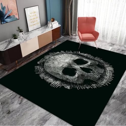 BNMKYTWASJP Halloween-Teppich, rutschfester Badezimmerteppich, Badezimmer, Wohnzimmer, Schlafzimmer, Korridor (A-09,100 x 160 cm) von BNMKYTWASJP
