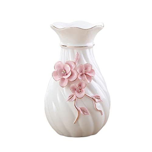 Dekorative Vasen Keramikvasen künstliche Blumen Blumenarrangements Wohnzimmerdekorationen Fernseher Schränke Tabelle Blumen Hochzeit Hauswarming Geschenke (Color : A) von BNNP