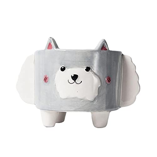 Outdoor Indoor Garten Blumentöpfe Igel Kaninchen Keramik Blumentopf Pflanzer Balkon Garten Dekor Keramik Blumentopf Dekorieren Blumentöpfe mit Ablauflöchern ( Color : 4 ) von BNNP