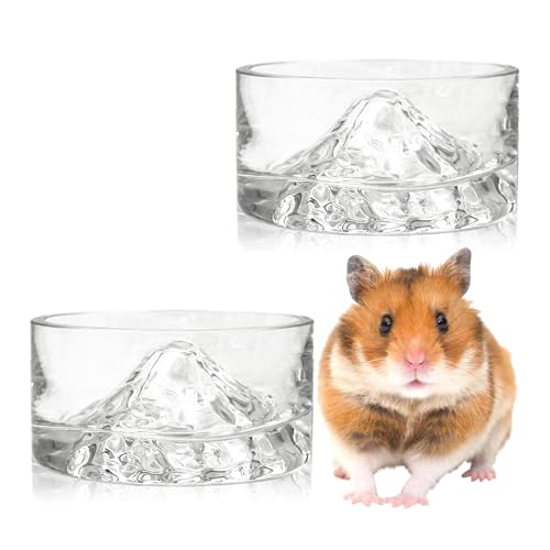 BNOSDM Futter- und Wassernapf für Hamster, Fuji-Stil, Glas, Trinknapf, Zwerghamster, Futternapf, Anti-Turn-Schale für syrische Hamster, Rennmäuse, Mäuse, Ratten oder andere ähnlich große Haustiere BNOSDM Futter- und Wassernapf für Hamster, Fuji-Stil, Glas, Trinknapf, Zwerghamster, Futternapf, Anti-Turn-Schale für syrische Hamster, Rennmäuse, Mäuse, Ratten oder andere ähnlich große Haustiere von BNOSDM